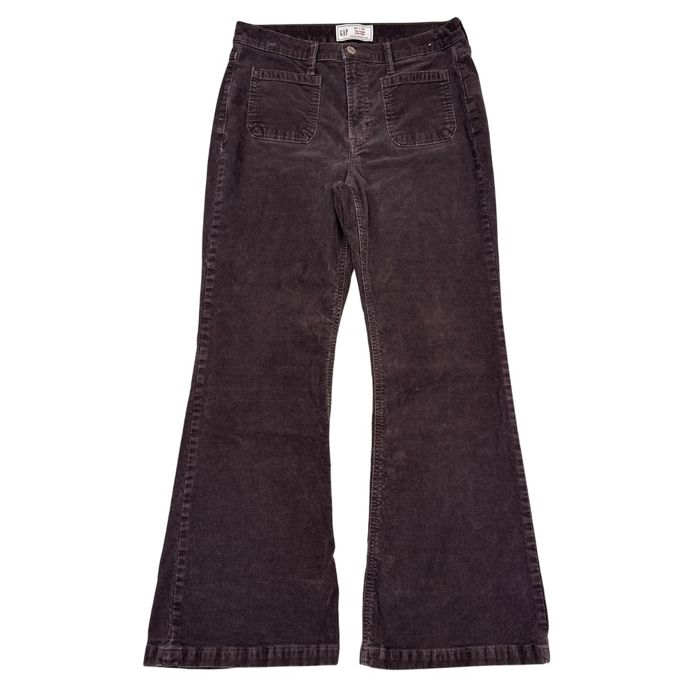 Gap 70s Flare High Rise Corduroy Pants Womens Size 30 Petite Brown Boho Indie